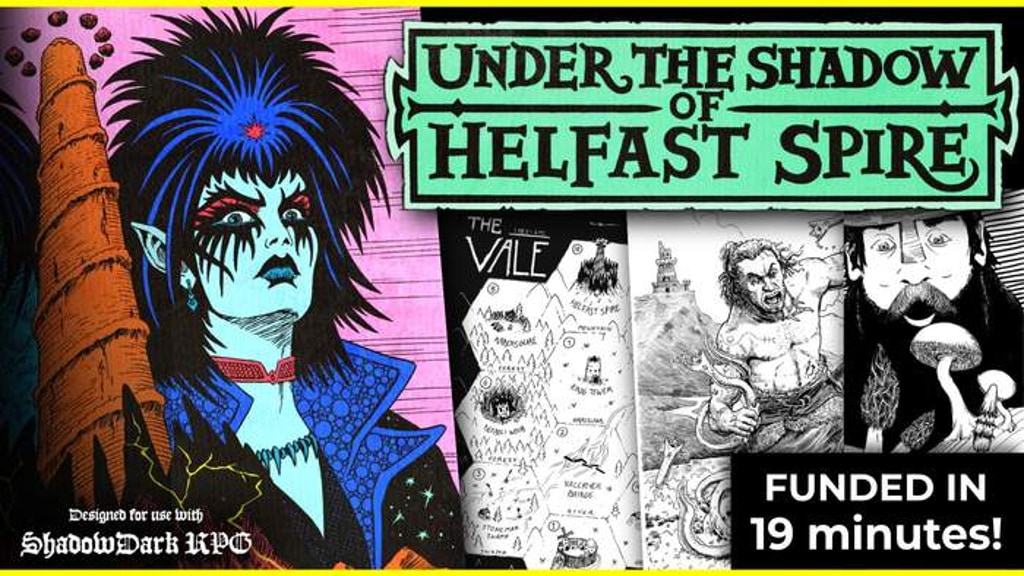 Under the Shadow of Helfast Spire - Zine for Shadowdark RPG