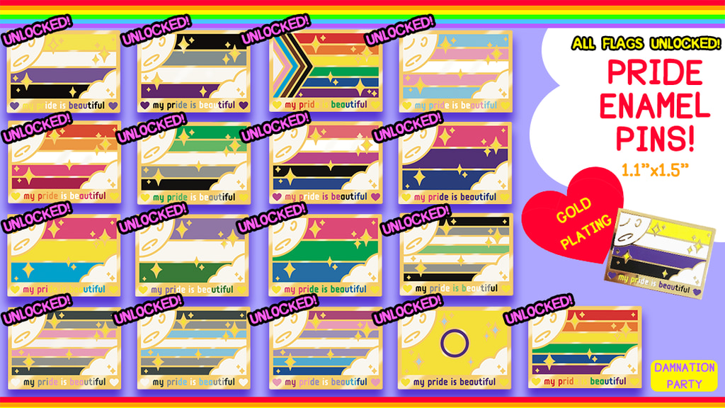 LGBTQIA+ PRIDE FLAG ENAMEL PINS!