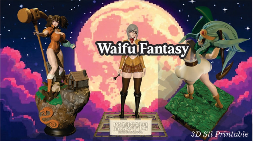 Waifu Fantasy 3D Printable STL Files