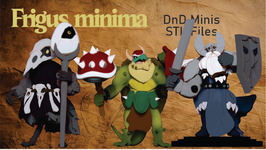 Frigus Minima Miniatures STL DnD boardgame