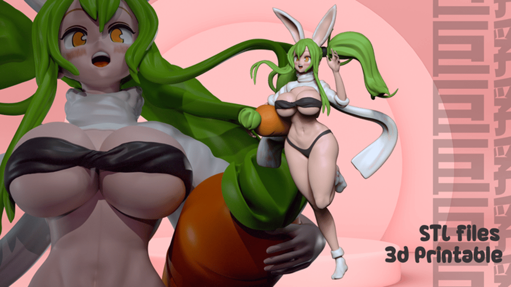 the carrot anime girl 3d stl file