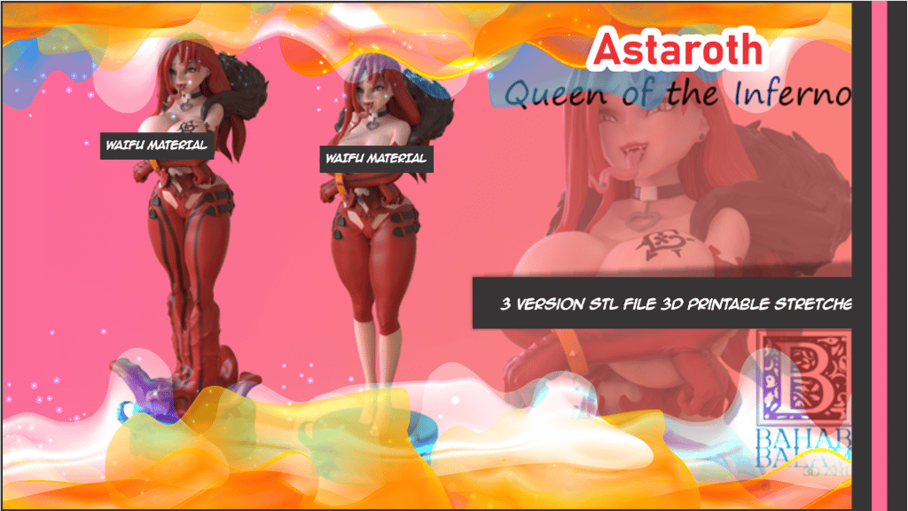 Astaroth waifu stl 3d printable file & More Sexy Waifus.