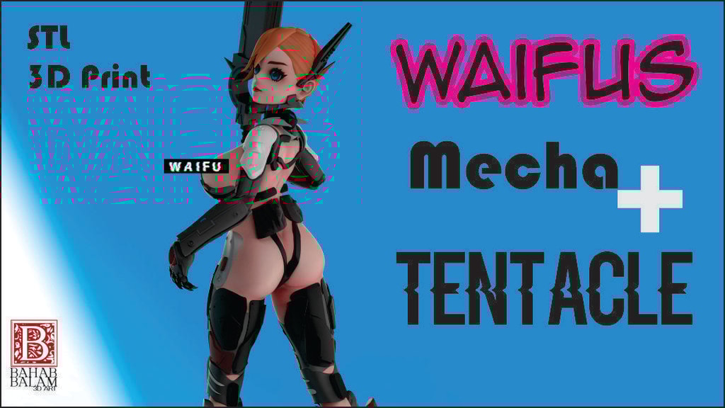 Mecha waifu + Tentacle Waifu 3D stl Files Print 3D