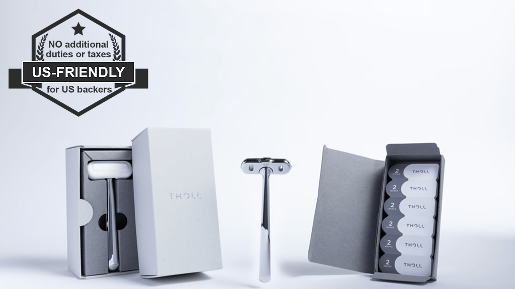 THOLL: Full-Metal 5-Blade Razor with Magnetic Swap