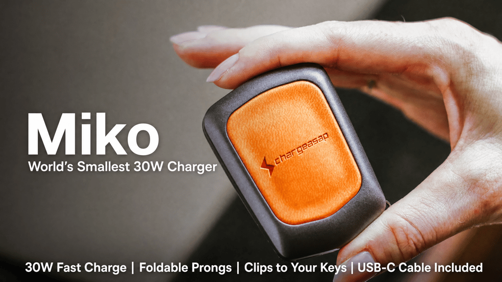 Miko- 30W GaN Fast Charger That Lives On Your Keyring