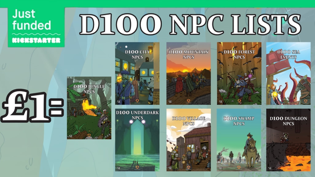 D100 NPC Lists for 5e Dungeons & Dragons