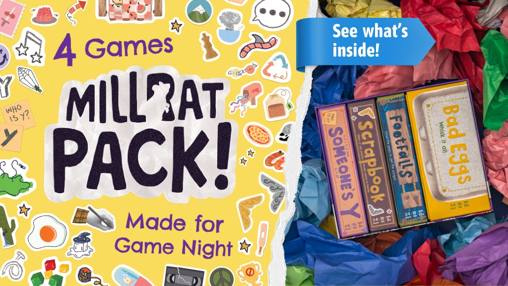 MILLRAT Pack! – 4 Games Made for Game Night.