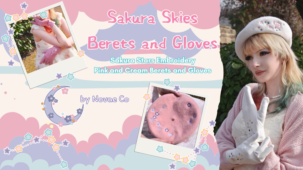 Sakura Skies - Beret and Gloves