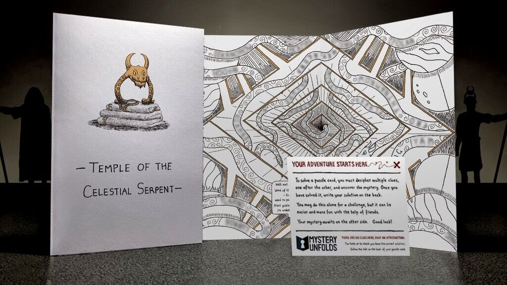 "Temple of the Celestial Serpent" Puzzle Card