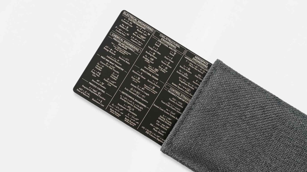 Engineering Formula Card