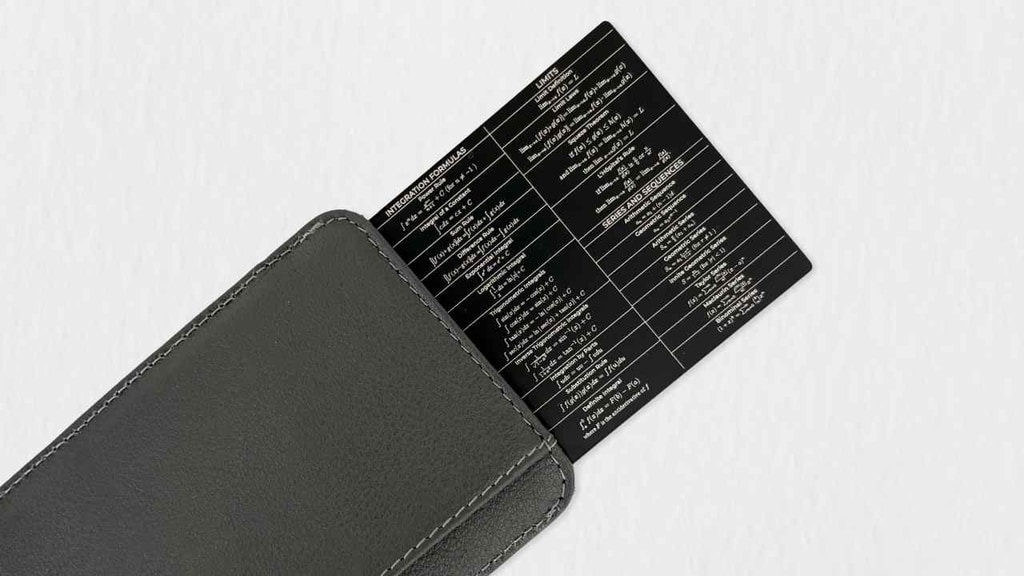 The Calculus Card - Formula Heavy, Light in Your Pocket