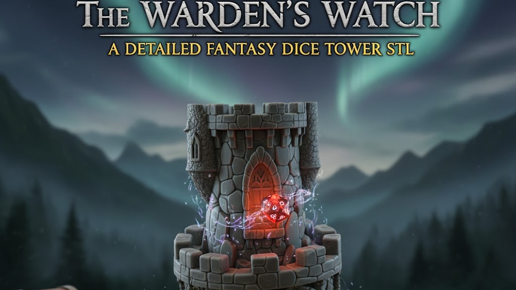 The Warden's Watch: A Detailed Fantasy Dice Tower STL