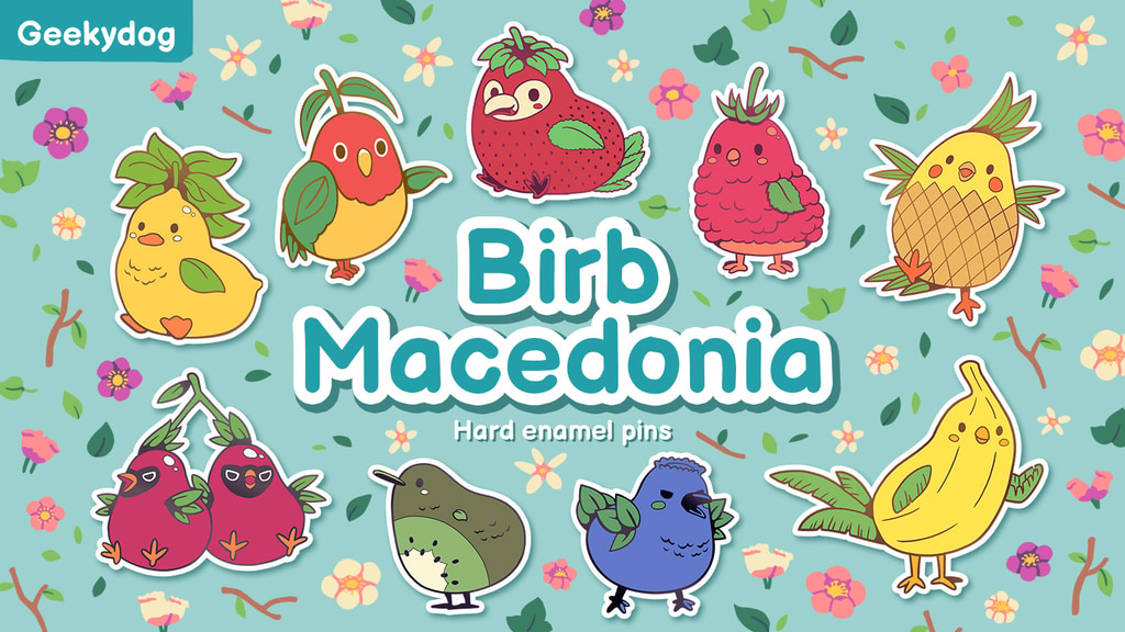 Birb Macedonia Hard Enamel Pins