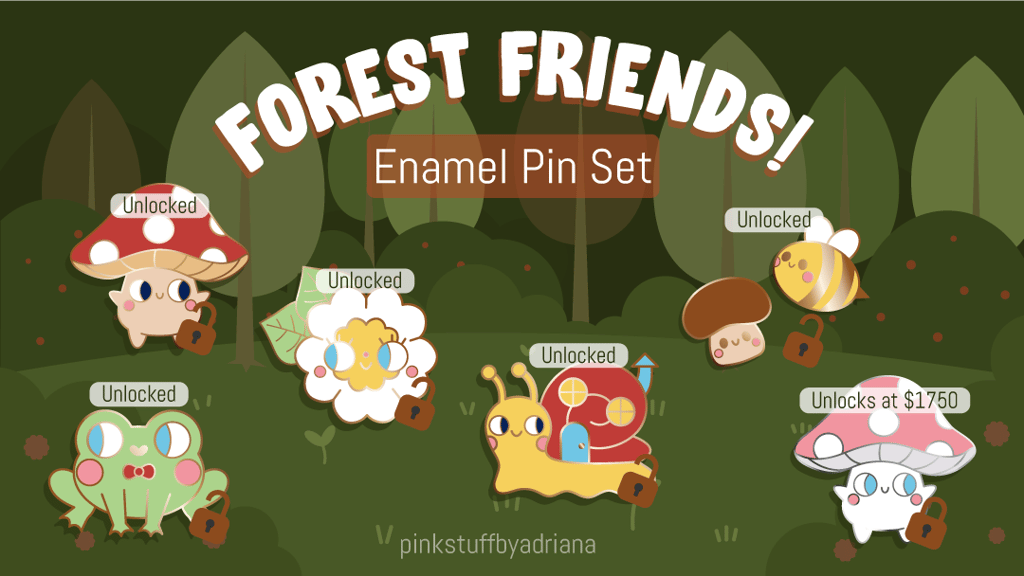 Forest Friends Enamel Pins