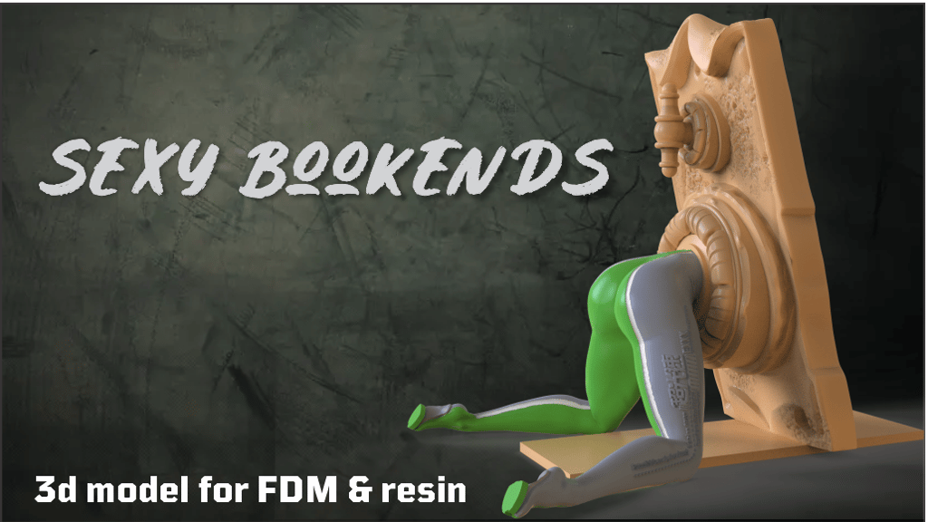 Sexy Bookends STL 3d Printing Collectable