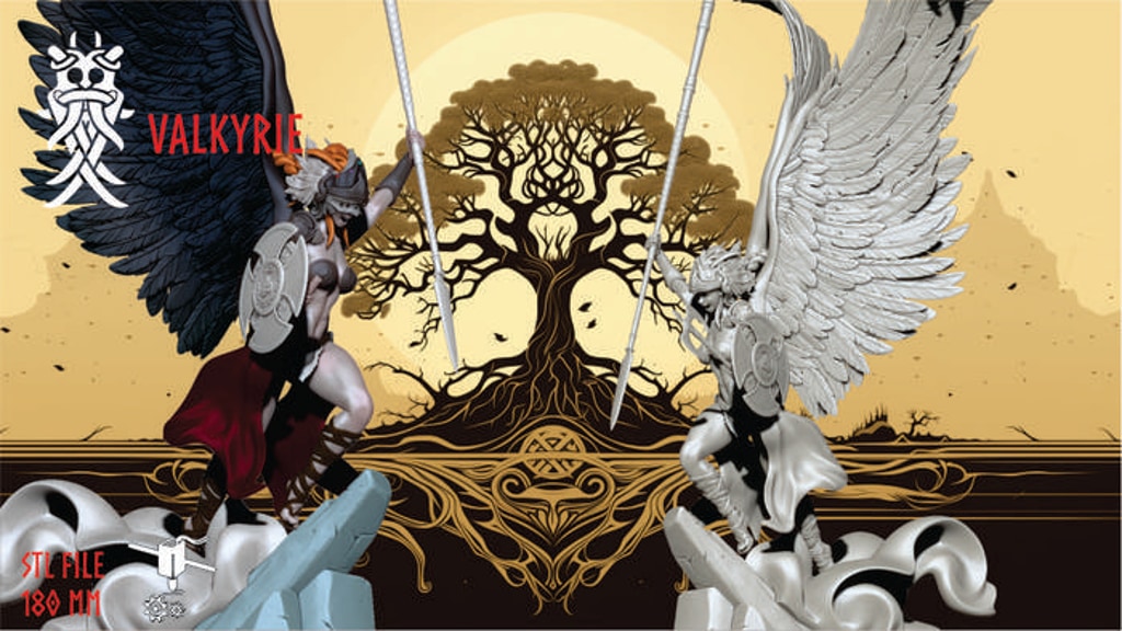Valkyrie - STl collectable 3D Model stl file for FDM & Resin