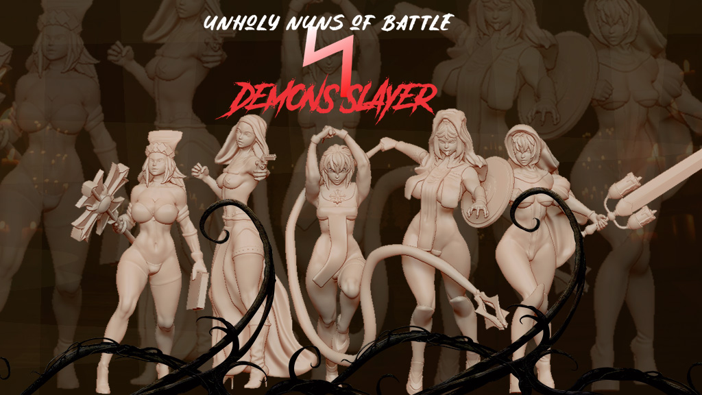 Unholy nuns of battle - Demons Slayer Female