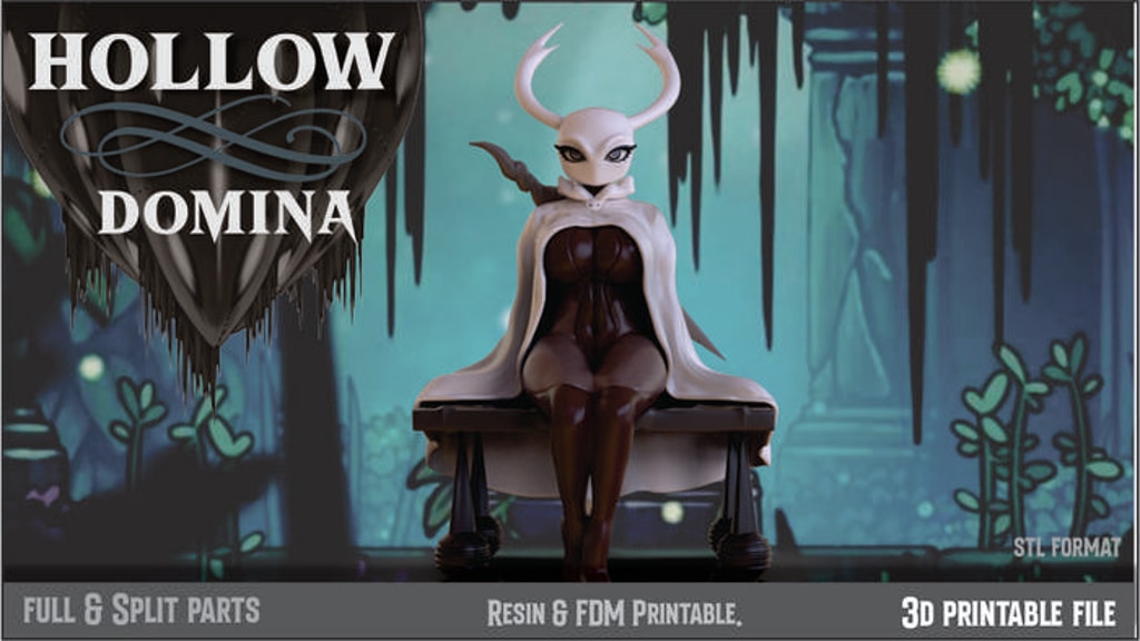 Hollow Domina 3D model for Printing STL files.