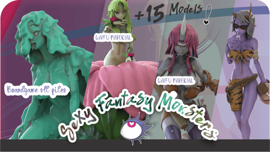 Sexy Fantasy Monsters and where to find them!!! STL 3D