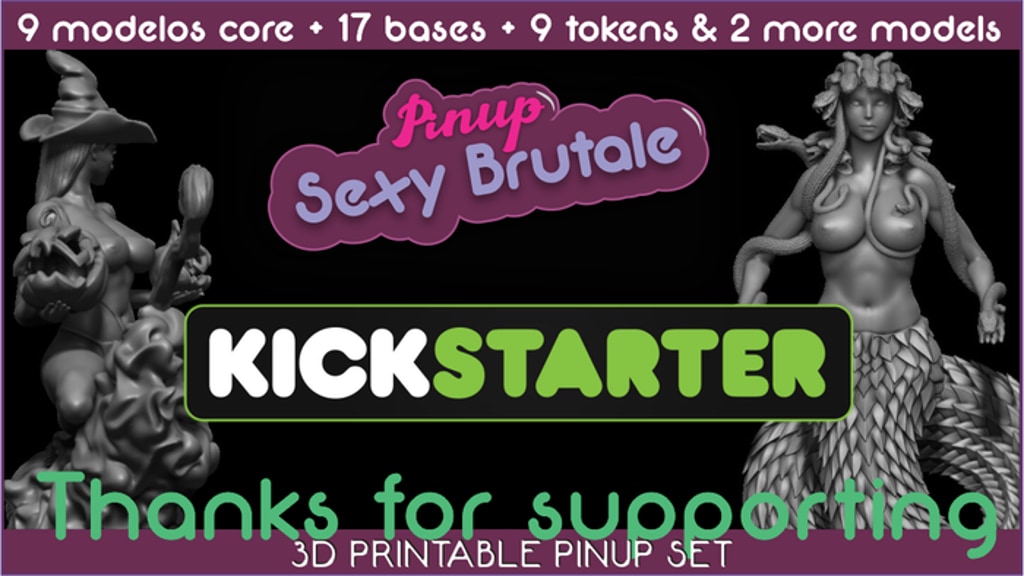 Pinup Sexy Brutale Printable 3D Pretty Ladies.
