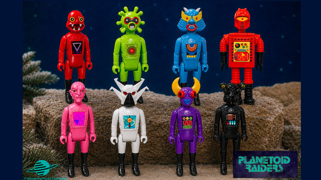 PLANETOID RAIDERS RETRO-STYLE ACTION FIGURES