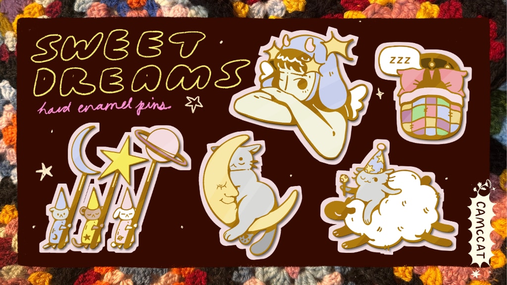 Sweet Dreams: Enamel Pin and Stationary Collection 🌙