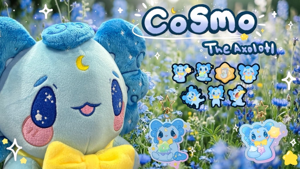Cosmo — The Starry Axolotl Plushie