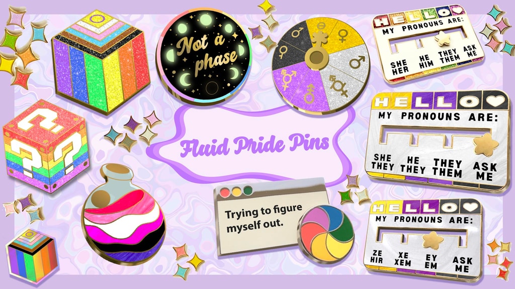 Pride Hard Enamel pins 🌈 Share pronouns, sexuality, gender