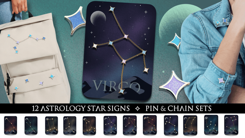 12 Astrology Star Sign ⭐️ Enamel Pin Sets / Individual Pins