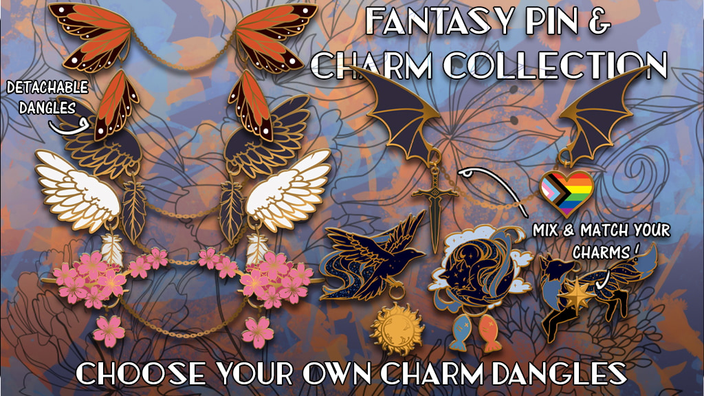Fantasy Enamel Pin & Collar Pin and Charm Collection