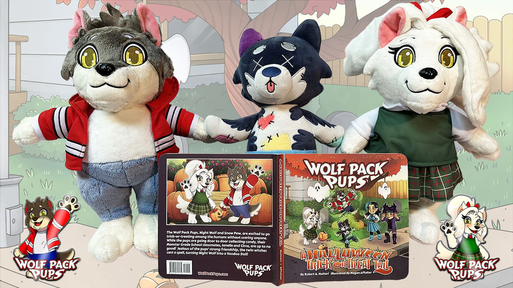 Wolf Pack Pups Halloween Book, Werewolf Plush Toys, & Pins!