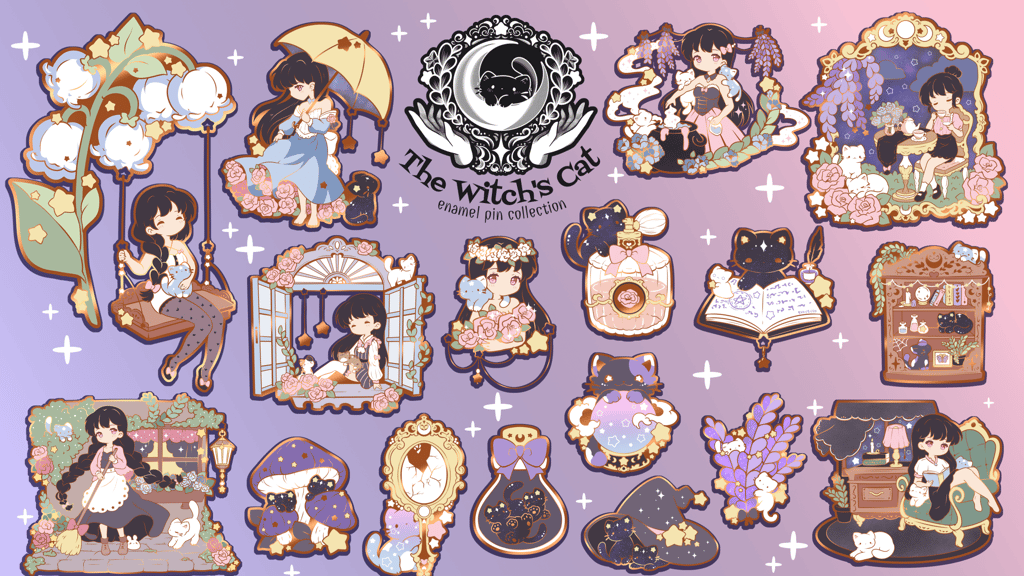 The Witch's Cat - Enamel Pins
