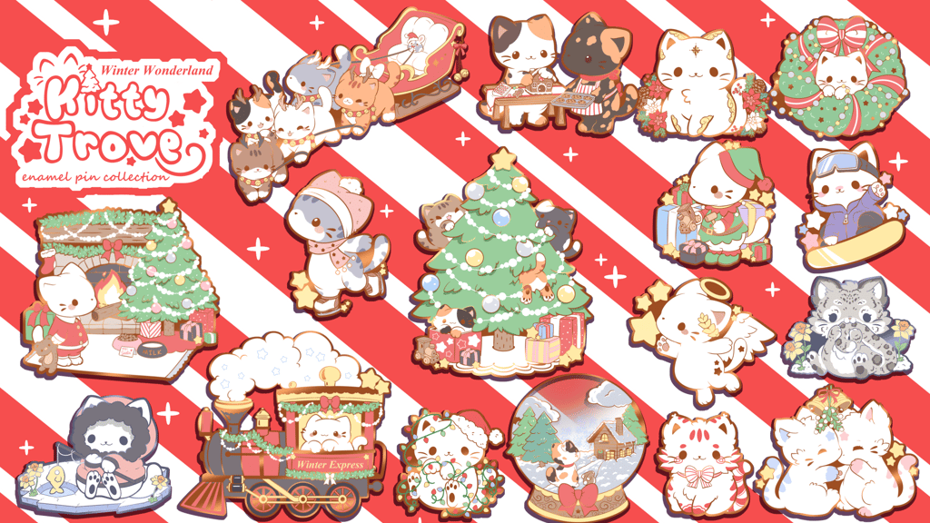 Winter Wonderland Kitty Trove - Hard Enamel Pins