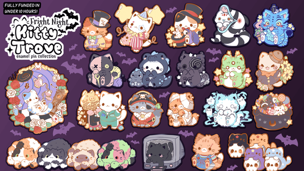Fright Night Kitty Trove - Hard Enamel Pins