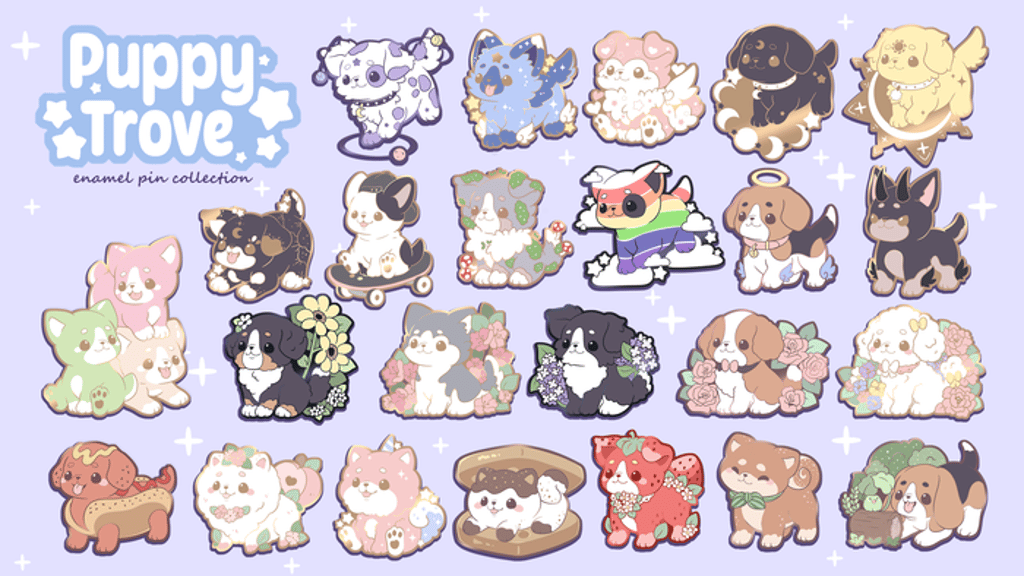 Puppy Trove Enamel Pins