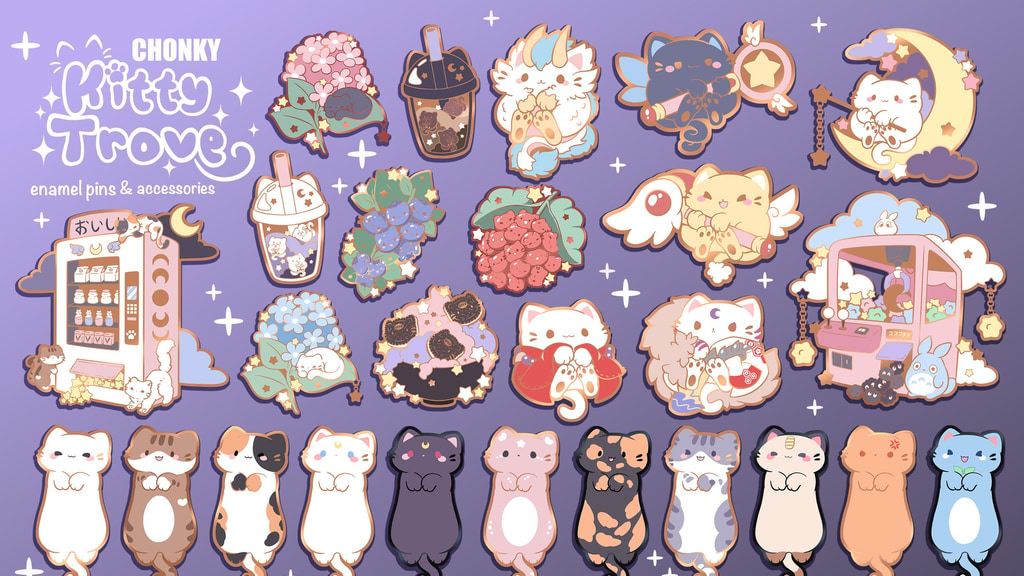 Chonky Kitty Trove - Hard Enamel Pins