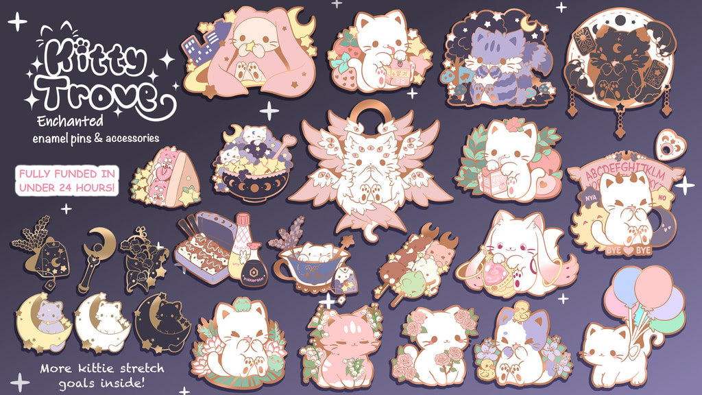 Enchanted Kitty Trove - Hard Enamel Pins