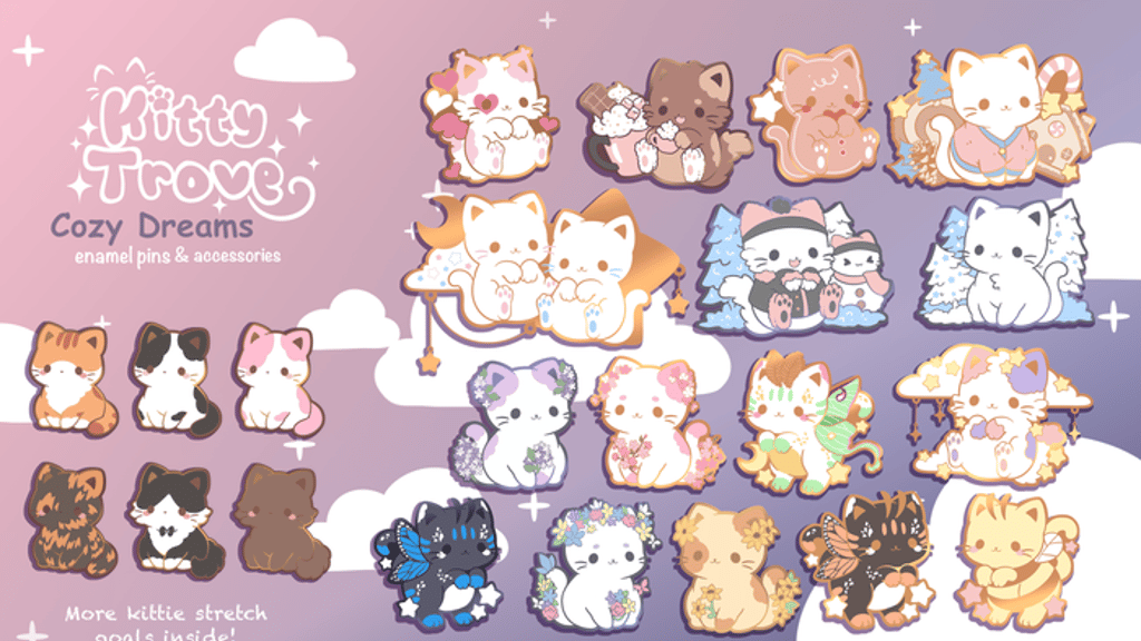 Cozy Dreams Kitty Trove - Enamel Pins
