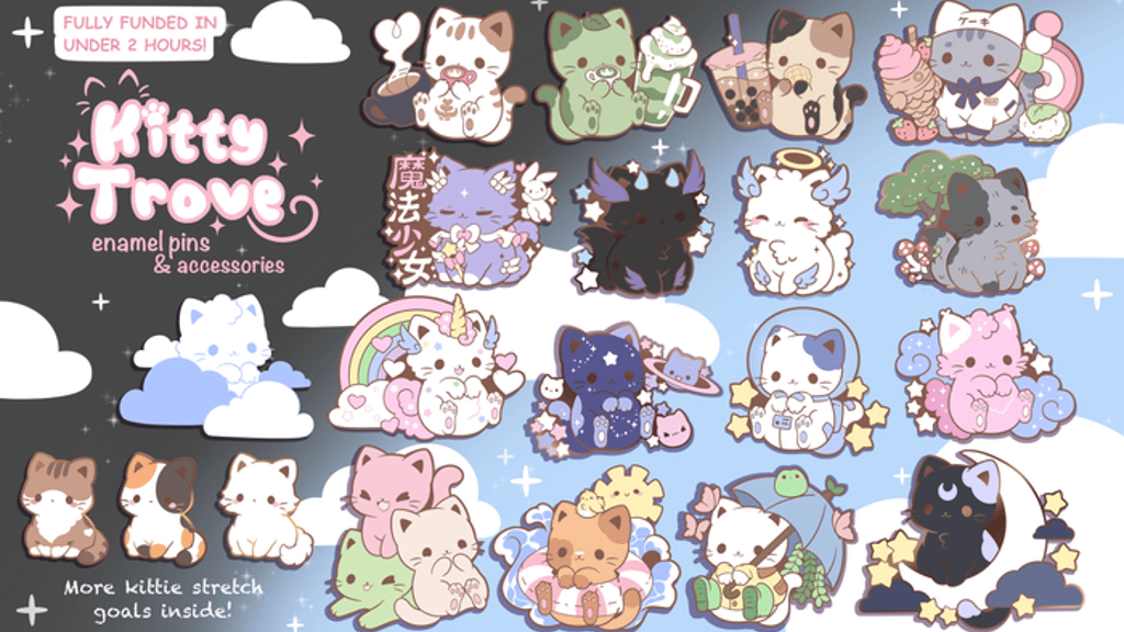 Kitty Trove Enamel Pins