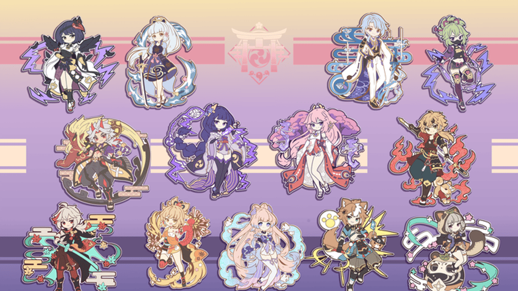 Genshin Impact - Inazuma Stars Enamel Pins