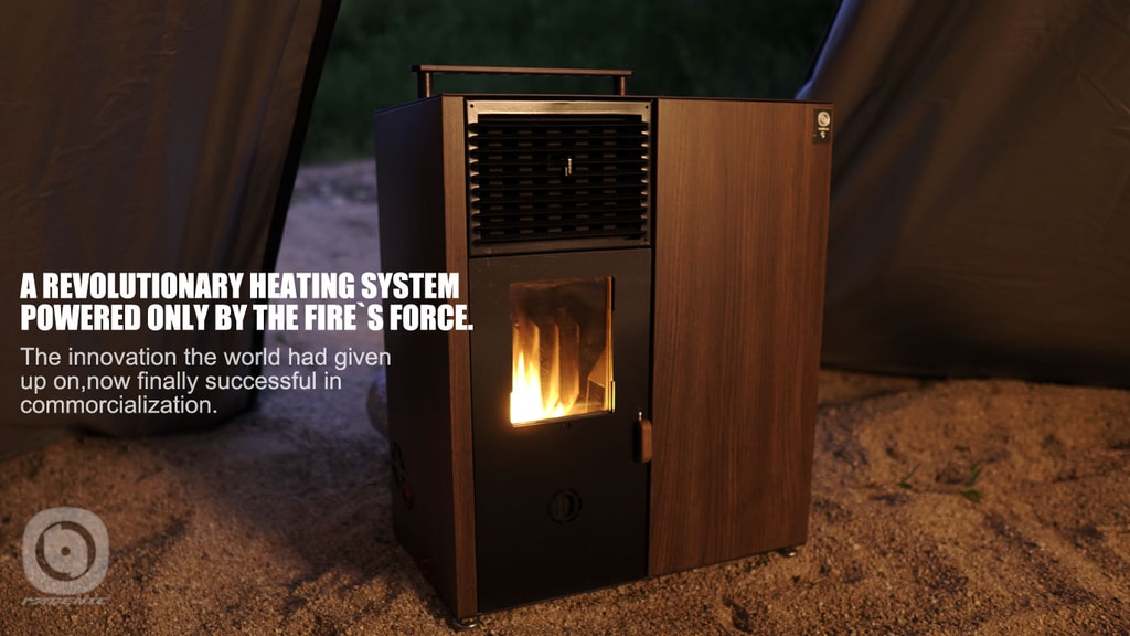 Forced-Air Mechanical Wood Pellet Stove for Camping