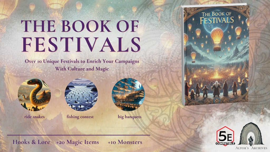Festivals : A DnD 5e extension suit for your RPG tabletop