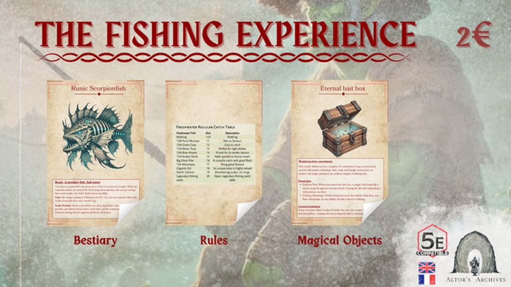 DnD: THE FISHING EXPERIENCE FOR D&D 5e