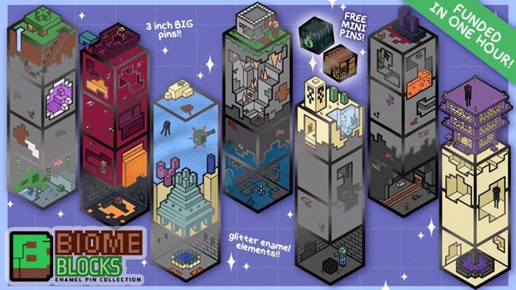 Biome Blocks: An Enamel Pin Collection