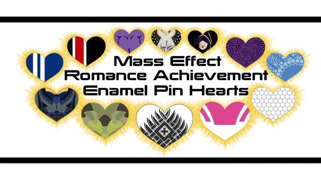 Mass Effect Enamel Pins - Romance Hearts