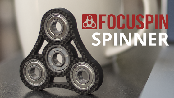 FOCUSPIN - Worlds First Carbon Fiber Fidget Spinner Desk Toy