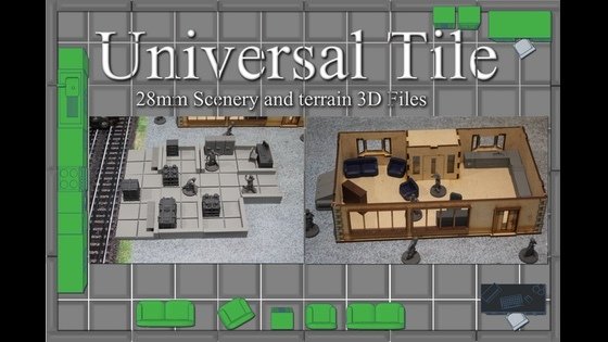 Universal Tile 3D Printing 28mm Tabletop Terrain - STL Files