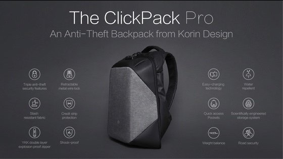 ClickPack Pro | The Best Functional Anti-theft BackPack